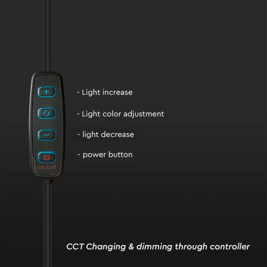 LED prigušivačka s postoljem i držačem za vloganje LED/10W/5V 3200-5500K