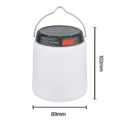LED prenosiva solarna punjiva svjetiljka s podesivom svjetlinom LUMINA TUBO LED/5V 800 mAh