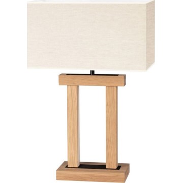 LED prenosna stolna lampa HAKON 1xE27/40W + 2xLED/7,5W/230V 55 cm hrast