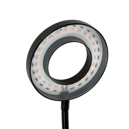 LED Prigušiva fleksibilna stolna lampa s kopčom za uzgoj biljaka VITARO 2xLED/4W/230V crna