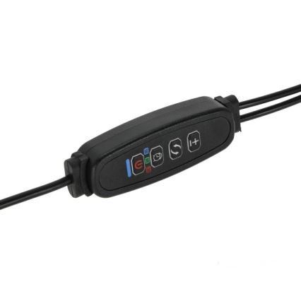 LED Prigušiva fleksibilna stolna lampa s kopčom za uzgoj biljaka VITARO 2xLED/4W/230V crna