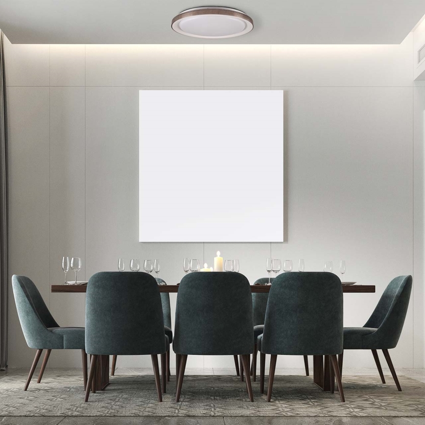 LED Prigušiva stropna svjetiljka za kupaonicu GRAŻYNA LED/72W/230V 3000-6000K pr. 51 cm IP44 siva + daljinski upravljač