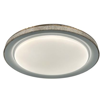 LED Prigušiva stropna svjetiljka za kupaonicu GRAŻYNA LED/72W/230V 3000-6000K pr. 51 cm IP44 siva + daljinski upravljač
