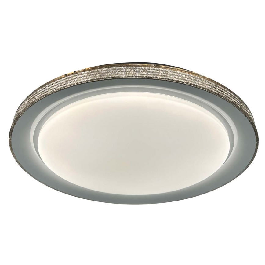 LED Prigušiva stropna svjetiljka za kupaonicu GRAŻYNA LED/72W/230V 3000-6000K pr. 51 cm IP44 siva + daljinski upravljač