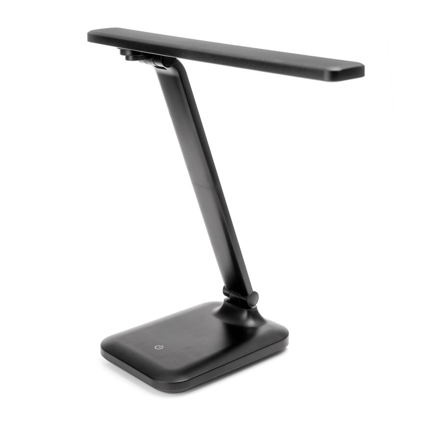 LED Prigušiva stolna lampa na dodir s bežičnim punjenjem i USB portom REMUS LED/5W/230V crna