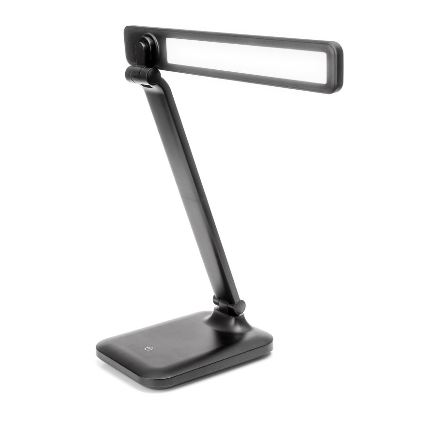 LED Prigušiva stolna lampa na dodir s bežičnim punjenjem i USB portom REMUS LED/5W/230V crna