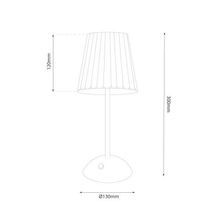 LED Prigušiva punjiva stolna lampa na dodir ELBA LED/1,6W/800 mAh mat krom/prozirna