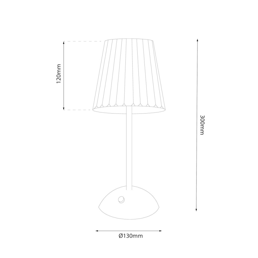 LED Prigušiva punjiva stolna lampa na dodir ELBA LED/1,6W/800 mAh mat krom/prozirna