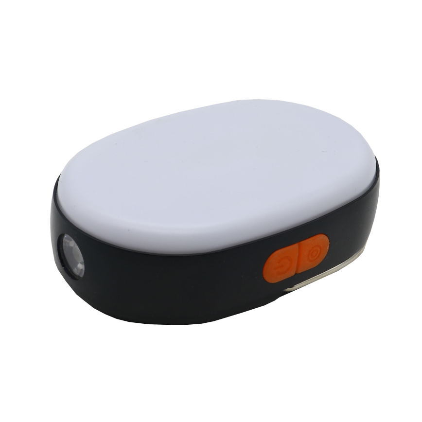 LED Prigušiva punjiva lampa s funkcijom powerbanka K4 LED/1W/5V 3000-6500K IPX4 4000 mAh crna