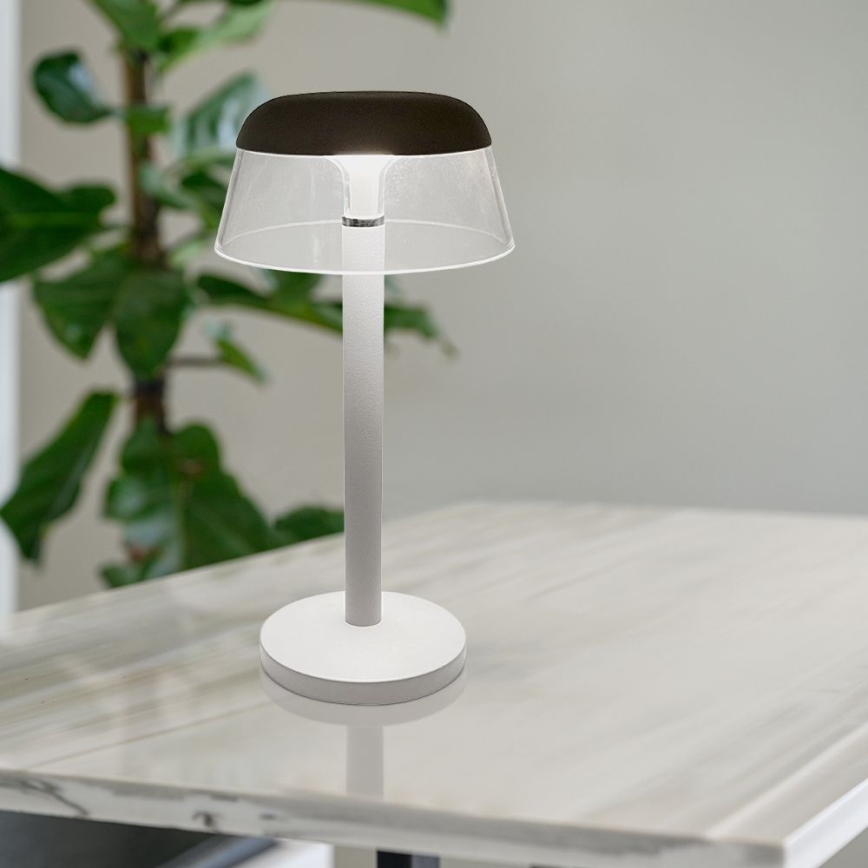 LED Prigušiva punjiva dodirna stolna lampa LED/3W/5V 3000-6000K 1800 mAh bijela