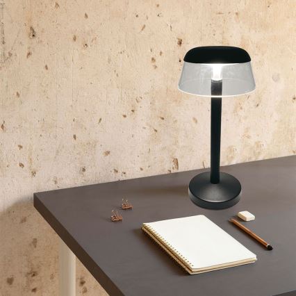LED Prigušiva punjiva dodirna stolna lampa LED/3W/5V 3000-6000K 1800 mAh crna
