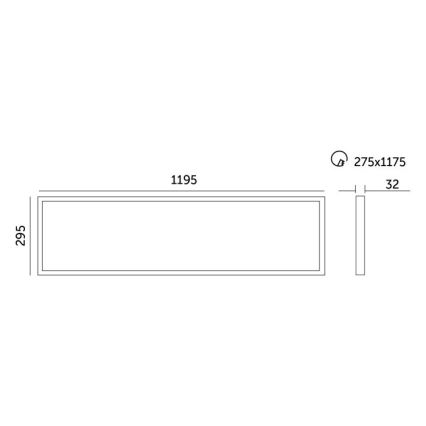 LED Prigušivi ugradbeni panel CAPRI LED/25/36/40W/230V 3000/4000/5700K IP44 30x120 cm