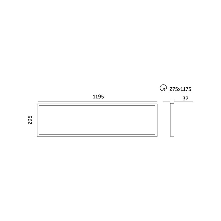 LED Prigušivi ugradbeni panel CAPRI LED/25/36/40W/230V 3000/4000/5700K IP44 30x120 cm