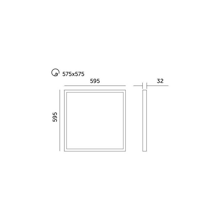 LED Prigušivi ugradbeni panel CAPRI LED/25/36/40W/230V 3000/4000/5700K UGR&lt;19 IP44 60x60 cm