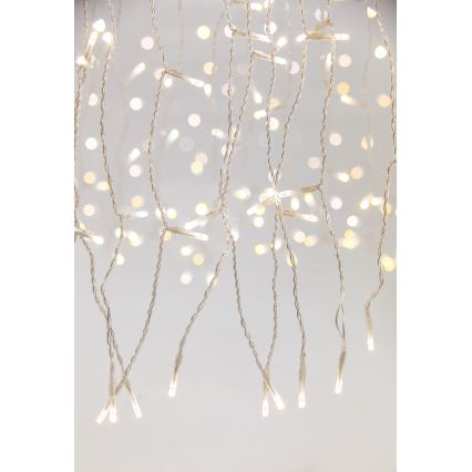 LED Prigušiva vanjska božićna svjetlosna zavjesa CURTAIN 360xLED/8,4W/230V 2x2 m IP44 topla bijela + daljinski upravljač