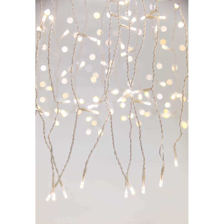 LED Prigušiva vanjska božićna svjetlosna zavjesa CURTAIN 360xLED/8,4W/230V 2x2 m IP44 topla bijela + daljinski upravljač