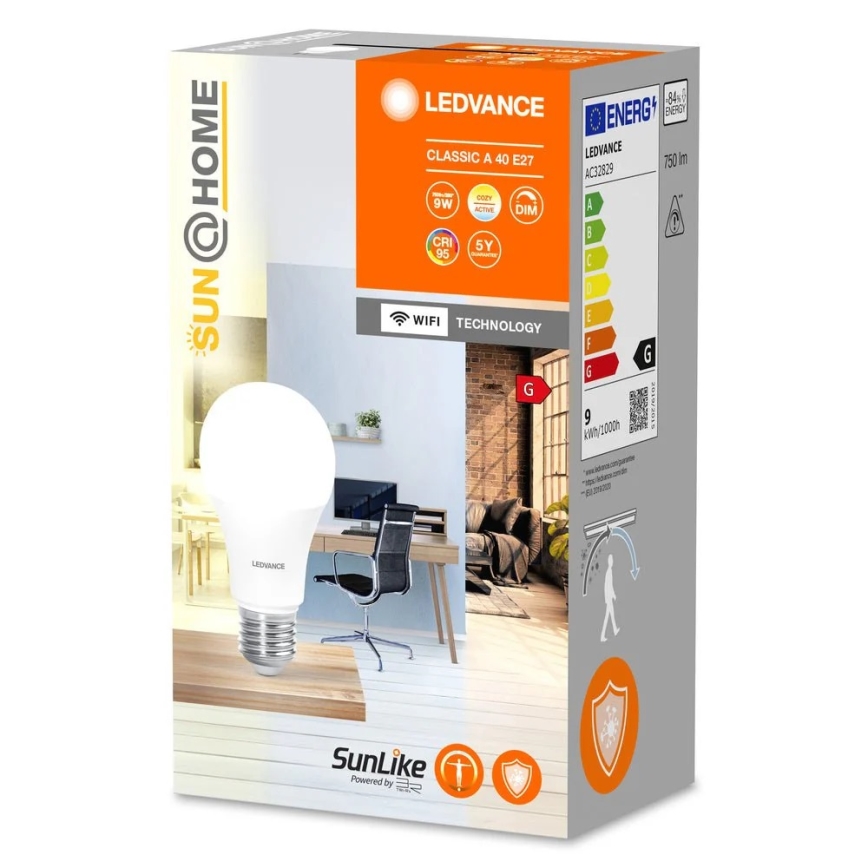 LED Prigušiva antibakterijska žarulja A40 E27/9W/230V Wi-Fi - Ledvance