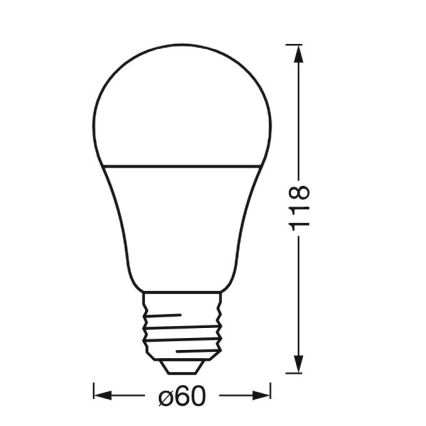 LED Prigušiva antibakterijska žarulja A40 E27/9W/230V Wi-Fi - Ledvance