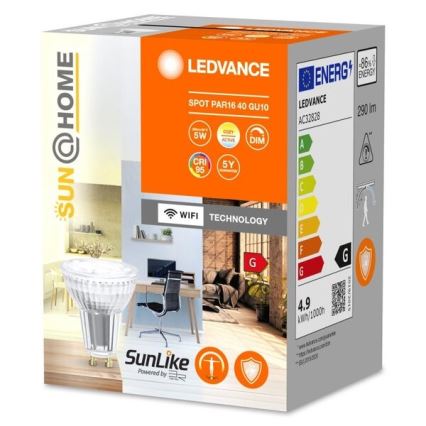 LED Prigušiva antibakterijska žarulja PAR16 GU10/4,9W/230V Wi-Fi - Ledvance