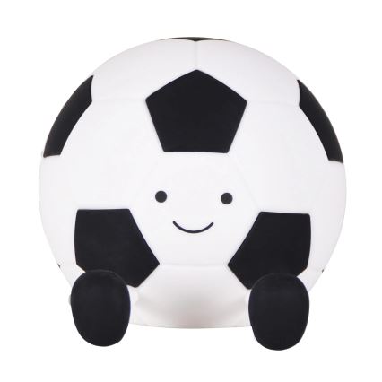 LED Prigušiva dječja dodirna lampa FOOTBALL LED/2W/5V USB 1200 mAh bijela/crna