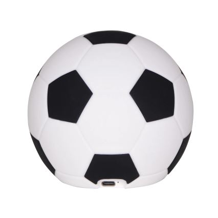 LED Prigušiva dječja dodirna lampa FOOTBALL LED/2W/5V USB 1200 mAh bijela/crna