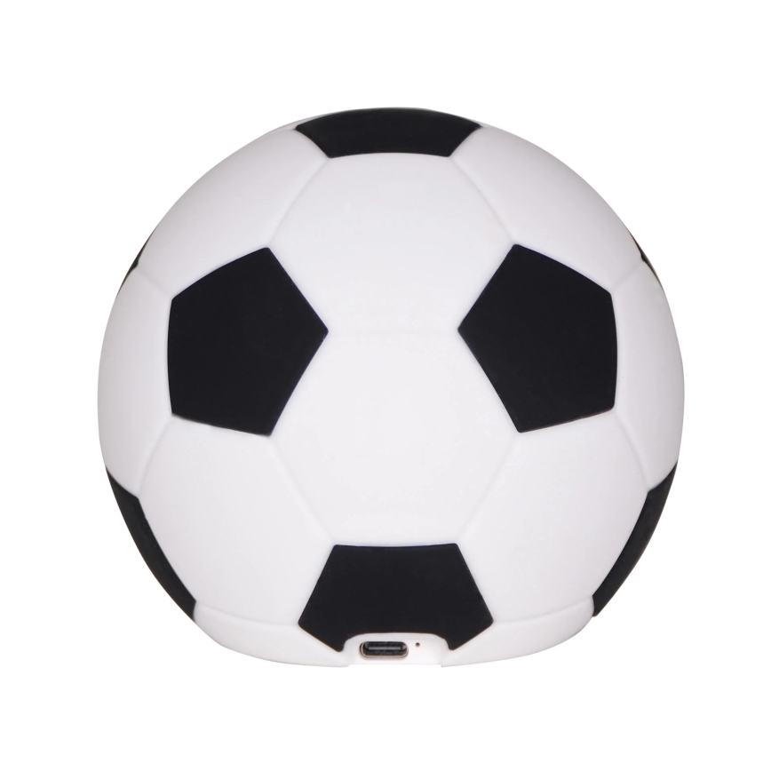 LED Prigušiva dječja dodirna lampa FOOTBALL LED/2W/5V USB 1200 mAh bijela/crna