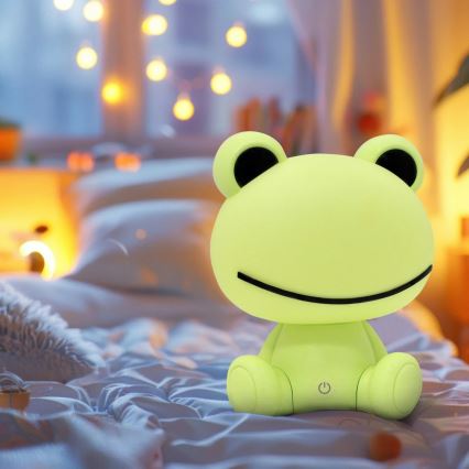 LED Prigušiva dječja dodirna lampa FROG LED/2,5W/3,7V 1200 mAh
