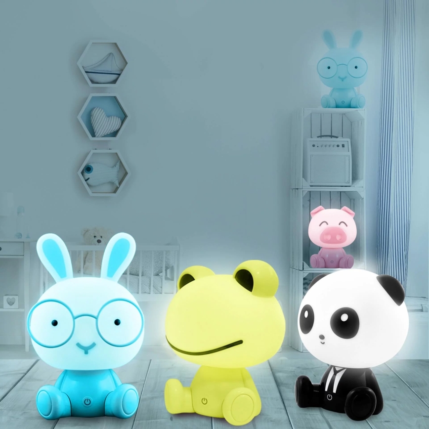 LED Prigušiva dječja dodirna lampa FROG LED/2,5W/3,7V 1200 mAh