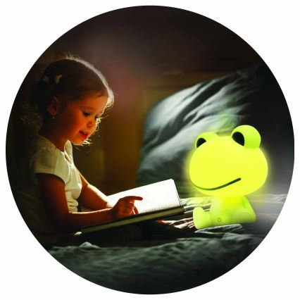 LED Prigušiva dječja dodirna lampa FROG LED/2,5W/3,7V 1200 mAh