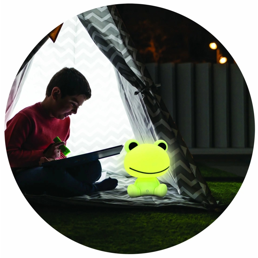 LED Prigušiva dječja dodirna lampa FROG LED/2,5W/3,7V 1200 mAh
