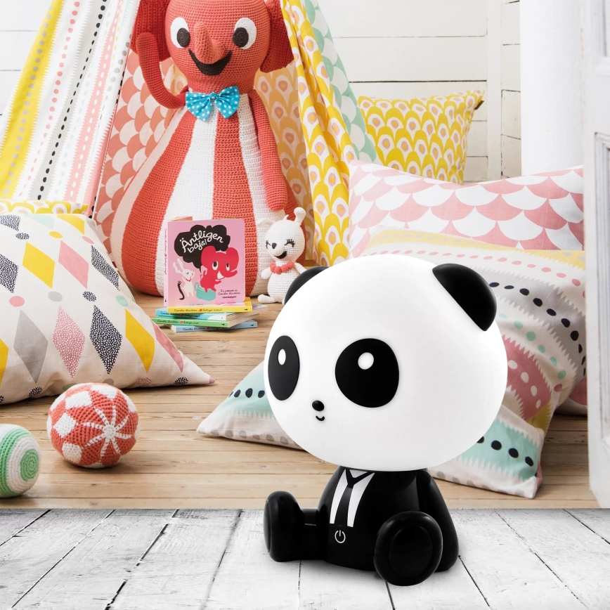 LED Prigušiva dječja dodirna lampa PANDA LED/2,5W/3,7V 1200 mAh