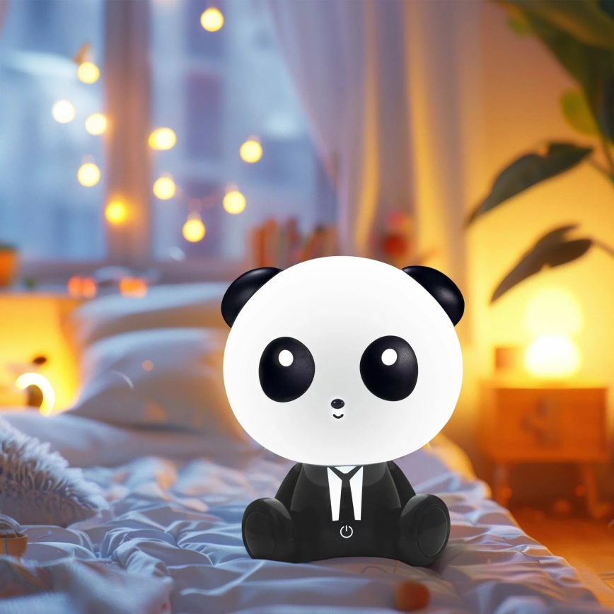 LED Prigušiva dječja dodirna lampa PANDA LED/2,5W/3,7V 1200 mAh