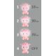 LED Prigušiva dječja noćna lampica LED/2,5W/230V ovca ružičasta