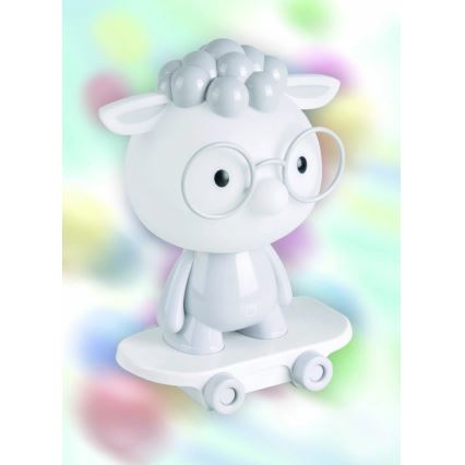 LED Prigušiva dječja noćna lampica LED/2,5W/230V ovca siva