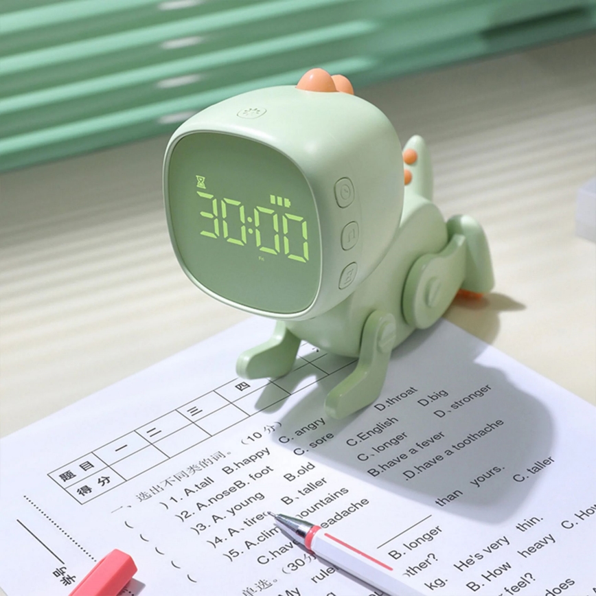 LED RGBW Prigušiva dječja noćna lampica s budilicom ROBOT LED/1W/5V 1200 mAh