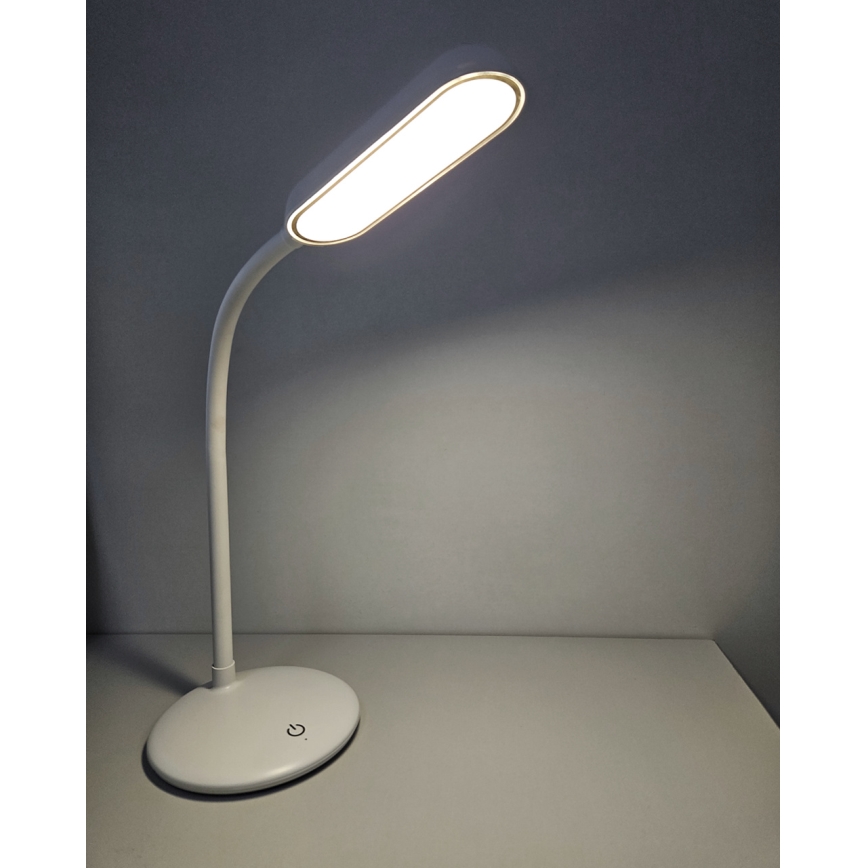 LED Prigušiva dodirna fleksibilna stolna lampa LED/6W/5V USB 1200 mAh bijela
