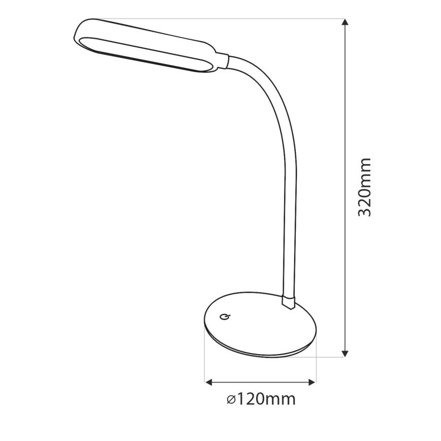 LED Prigušiva dodirna fleksibilna stolna lampa LED/6W/5V USB 1200 mAh bijela