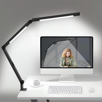LED Prigušiva dodirna fleksibilna stolna lampa POINTIQ LED/12W/230V 3000/4000/5000/6500K CRI 92 crna