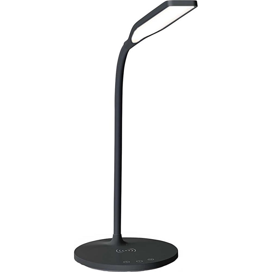 LED Prigušiva dodirna fleksibilna stolna lampa s 15W bežičnim punjenjem Qi LED/5,5W/230V 2700-6500K crna
