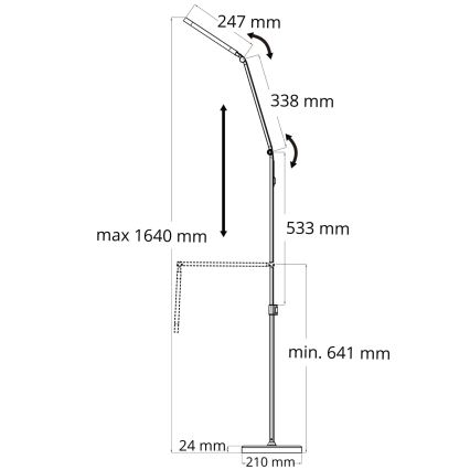 LED Prigušiva dodirna podna lampa FERRARA LED/13W/230V 3000/4000/6000K crna