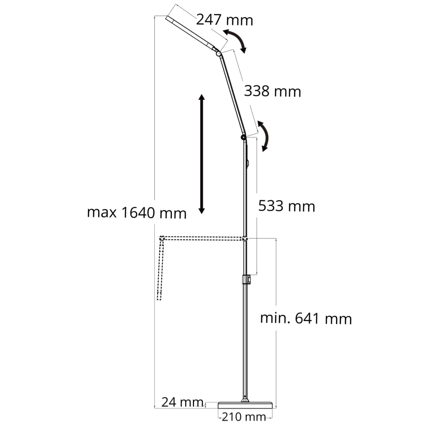 LED Prigušiva dodirna podna lampa FERRARA LED/13W/230V 3000/4000/6000K crna
