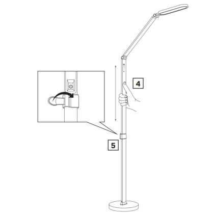 LED Prigušiva dodirna podna lampa FERRARA LED/13W/230V 3000/4000/6000K crna