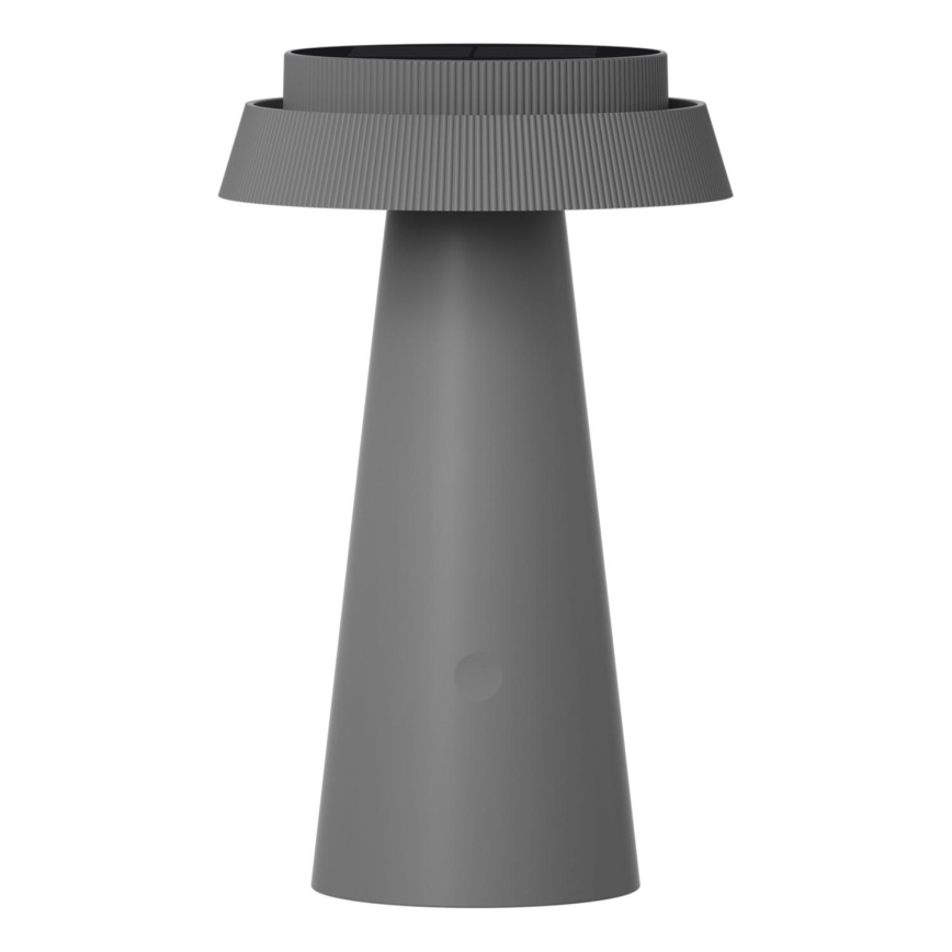 LED Prigušiva dodirna solarna lampa MARAKESZ LED/3,7V USB 3600 mAh 1800/2700/3000K IP54 siva