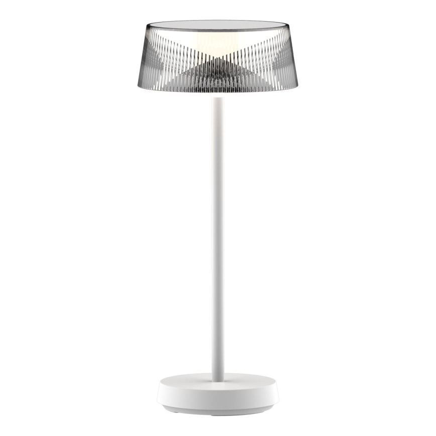 LED Prigušiva dodirna vanjska stolna lampa CASABLANCA LED/3,4W/5V USB 3600 mAh IP44 bijela