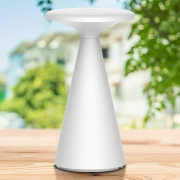 LED Prigušiva dodirna vanjska stolna lampa PAROS LED/1,8W/5V USB 1800 mAh IP44 bijela