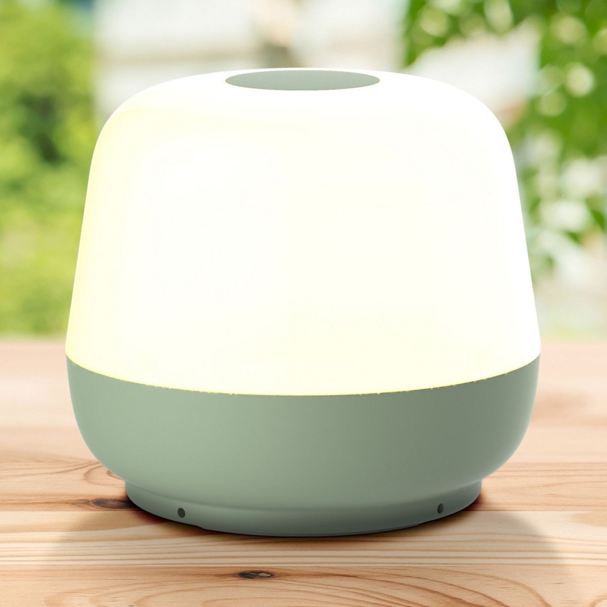 LED Prigušiva dodirna vanjska stolna lampa SAMBA LED/1,2W/5V USB 1200 mAh IP44 zelena
