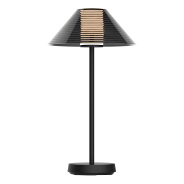 LED Prigušiva dodirna vanjska stolna lampa SERENGETI LED/3,4W/5V USB 3600 mAh IP44 crna