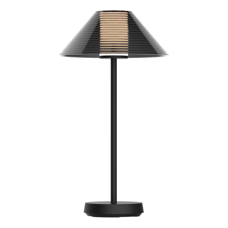 LED Prigušiva dodirna vanjska stolna lampa SERENGETI LED/3,4W/5V USB 3600 mAh IP44 crna