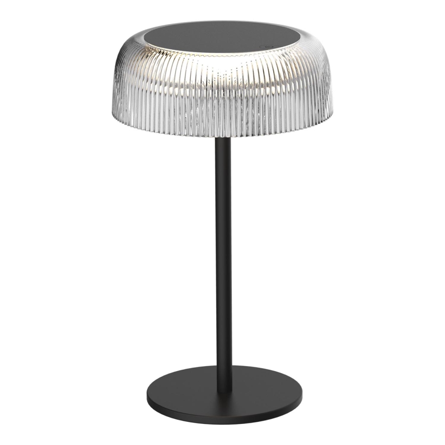 LED Prigušiva dodirna vanjska stolna lampa TRYPOLIS LED/2W/5V USB 1800 mAh IP44 crna