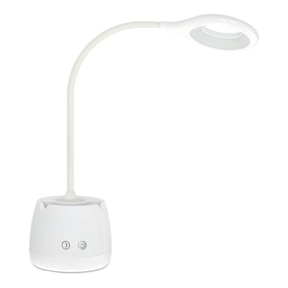 LED Prigušiva fleksibilna punjiva stolna lampa LUSIA LED/5W/5V 3000/4000K 1200 mAh bijela